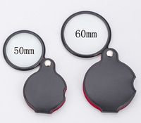 Portable Mini Black 50mm 8x Hand-Hold Reading Magnifying Magnifier Lens Glass Foldable Jewelry Loop Jewelry Loupes