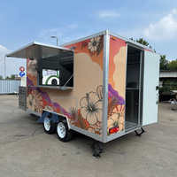 Camion de restauration mobile entièrement équipé de 15 pieds, remorque de cuisine commerciale, fourgonnette de concession, camion de restauration de rue, camion de snacks, isotherme