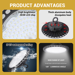 Nouveauté : éclairage LED UFO à haut rendement lumineux pour entrepôt, usine, parking souterrain, boîtier en aluminium, 100W, 150W, 200W - Product Image 3