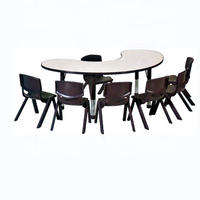 Ensemble Table et 4 Chaises pour Maternelle, Hauteur Réglable, Bureau d'Étude pour Enfants, Mobilier pour Crèche et École Maternelle