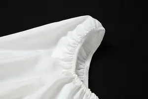สีขาวฤดูใบไม้ร่วงเสื้อแขนยาวCrop Bubbleแขนเสื้อผู้หญิงเสื้อผ้าถักCropเสื้อเสื้อ
