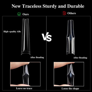 Nouvel Arrivage Faux Ongles 192 pièces Sans Soudure Formes Mixtes Couverture Complète Très Longs Ballerine Cercueil Stiletto Capsules d'Ongles en Gel Souple - Product Image 6