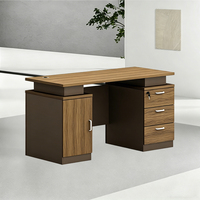 Bureau en bois d'excellente qualité couleur noyer avec plusieurs tiroirs mobilier de bureau ordinateur Table de travail pour bureau à domicile