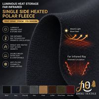 Tissu en polaire micro-polaire thermique à double brossage simple pile 70% polyester 30% hiverolle pour vêtements d'extérieur