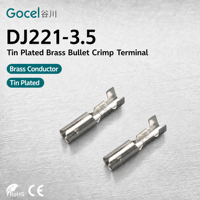 Connecteur à sertir rapide DJ221-3.5 femelle, borne à balle 3,5 mm en laiton nickelé, vente en gros, directement de l'usine