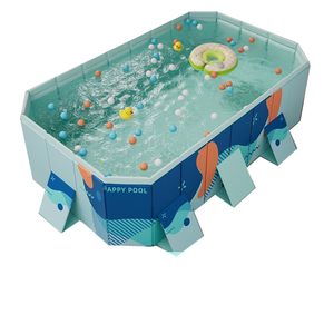 Piscina Plegable para Niños, Resistente al Desgaste, Piscina Rectangular Familiar para Niños - Product Image 1