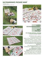 Tapis de pique-nique matelassé en polaire pliable, imperméable et résistant au sable, de haute qualité, personnalisable avec logo, pour la plage et le camping