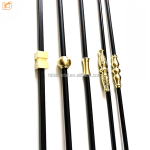 Collare per Ringhiera in Ferro Battuto con Finitura Ottone Spazzolato per Montanti Rotondi da 5/8'' per Scale in Ferro - Product Image 4