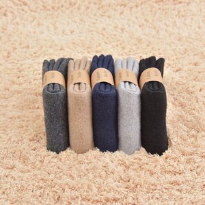 SHANXIN Solid Color Thick Winter Men <strong>Socks</strong> Quality High <strong>Wool</strong> - Product Image 1