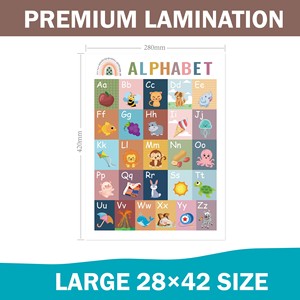 Tableau mural et affiche éducatifs en papier pour enfants, style bohème, avec autocollants cognitifs pour l'éveil en anglais en maternelle - Product Image 5