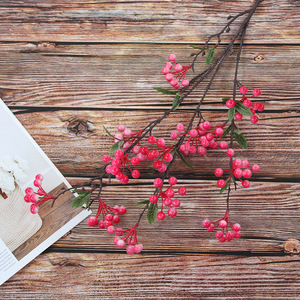 ต้นเบอร์รี่ประดิษฐ์สีแดงเบอร์รี่เบอร์รี่เบอร์รี่เบอร์รี่สีแดงเบอร์กันดีสำหรับตกแต่งคริสต์มาสงานฝีมือ - Product Image 4