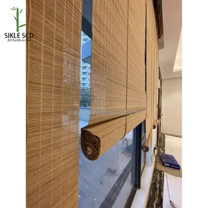 2022 Nuevo Hogar interior clásico personalizado impermeable persianas enrollables de bambú Cortina de Bambú enrollable