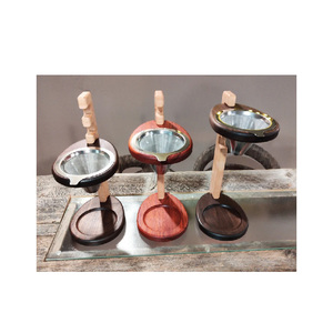 Cafetière à Verser en Bois Artisanale avec Filtre en Acier Inoxydable - Product Image 4