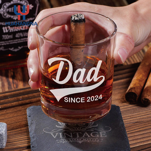Verre à whisky double old fashioned personnalisé avec logo, 11 oz, en cristal, cadeau gravé pour grand-père, papa, père, anniversaire, retraite - Product Image 2