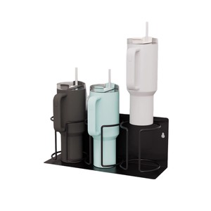 Portavasos Magnético para Refrigerador, Paquete de 3 Vasos, Color Negro, Soporte de Pared para Cocina, Organizador de Bebidas Aislado - Product Image 5