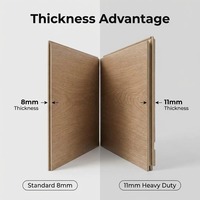 Unilin Click 11mm AC4 HDF Laminated Wood Flooring Natural Wood Grain ENF Grade Waterproof Oak Timber