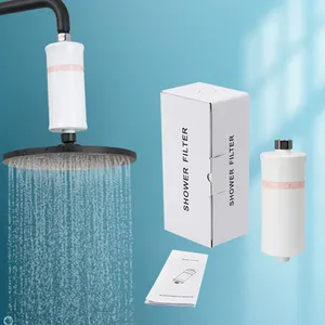 Spa Hard Water Shower Filter Vitamin Handheld Shower Head Water Filter Purifier Bathroom Remove Chlorine Shower Filter