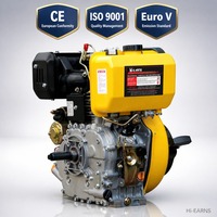 Moteur diesel refroidi par air Hiearns 14HP HR192FD 3600 tr/min Démarrage électrique