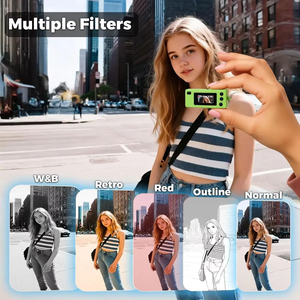 Jumon <b>Mini</b> Digital <b>Camera</b> Keychain <b>Camera</b> Retro Support Memory Card 1080P Very Small Camcorder Video Recorder with Flash - Product Image 5
