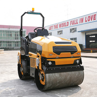 Compacteur routier vibrant diesel OEM de 1,5 tonne à double tambour pour la construction de chaussées en asphalte