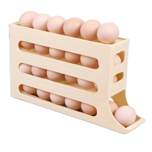 MU, precio barato, 30 Uds., caja de almacenamiento de huevos para enrollar huevos, puerta lateral deslizante para huevos, refrigerador, rodillo automático de tres capas - Product Image 1