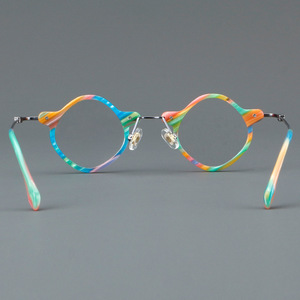 Nuovi Occhiali Retrò Unisex con Montatura Trasparente, Occhiali da Vista alla Moda a Rombo in Acetato Colorato - Product Image 5