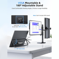 Moniteur portable Eimio 15,6 pouces, couleur calibrée, type-C, écran tactile, écran secondaire pour artistes, jeux