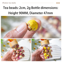 Vente en gros 8 pièces naturel Mini 5g Blooming Tea beau jasmin Rose Hibiscus floraison Tubes en verre fleurs séchées cadeau