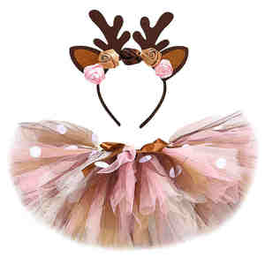 Disfraz de Vaca para Niñas, Disfraz Medieval de Año Nuevo y Navidad, Falda de Tul de Poliéster, Disfraz de Fiesta de Cumpleaños de <span class=keywords><strong>Safari</strong></span> en la Jungla - Product Image 3