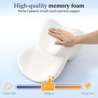 Coussin de tête réglable pour chaise de jeu et de bureau, coussin ergonomique en mousse à mémoire de forme pour le soutien du cou avec sangle réglable