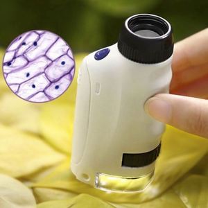 Handheld Portable <b>Microscope</b> Kit Lab LED Light 60X-120X Outdoor Use ABS Material Color Box Home School Biological Science - Product Image 2