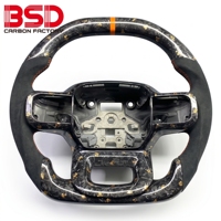 Volant en fibre de carbone forgé de style sport personnalisable pour Ford Raptor F150 XLT 2019-2025