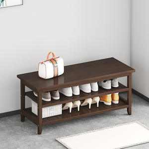 Banco para zapatos con perchero integrado y almacenamiento para la entrada, para adultos y personas mayores HXD0020 - Product Image 3