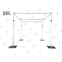 Belle pipe et drapé support toile de fond mariage draperie tissu rond tuyau tente