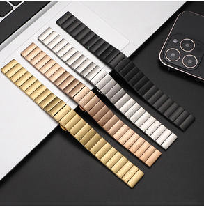 Bracelet en acier inoxydable de 20mm et 22mm avec boucle papillon solide pour Huawei GT23 <span class=keywords><strong>Samsung</strong></span> Garmin Bracelet de montre universel - Product Image 2