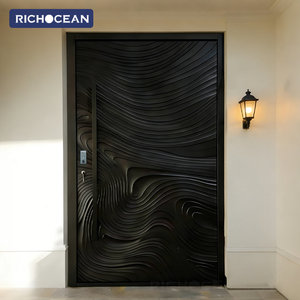 RICHOCEAN Puertas <span class=keywords><strong>de</strong></span> Entrada <span class=keywords><strong>de</strong></span> Seguridad <span class=keywords><strong>de</strong></span> Aluminio Insonorizadas <span class=keywords><strong>de</strong></span> Diseño Moderno, Puertas Exteriores Principales Antirrobo para Casas - Product Image 6