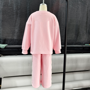 Set di Abbigliamento Casual per Bambini con <span class=keywords><strong>Felpa</strong></span> Oversize e <span class=keywords><strong>Pantaloni</strong></span> <span class=keywords><strong>in</strong></span> Spugna Francese, Completo Sportivo Comodo - Product Image 4