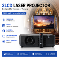 Projecteur laser 3LCD à faible bruit 27 dB, 7200 lumens ANSI, Wuxga, pour les lieux de culte