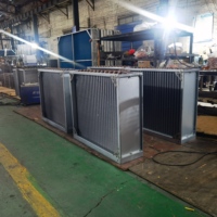 Échangeur de chaleur à plaques Aidea en acier inoxydable avec noyau en cuivre, condenseur de réfrigération commercial, ensemble ventilateur 220V 400-600°C