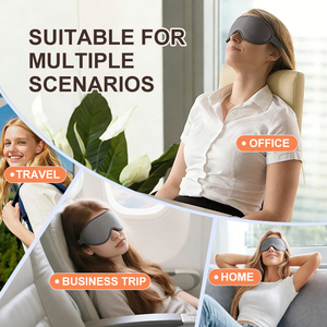 Máscara de Olhos Respirável em Malha Elástica com Contorno 3D para Viagem, Máscara de Sono Blackout Sem Pressão nos Olhos - Product Image 3