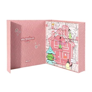 Caja de Calendario de Adviento de Papel Rosa con Cierre Magnético, Impresión de Logotipo Personalizado, Empaque de Regalo para la Cuenta Regresiva de Navidad - Product Image 6