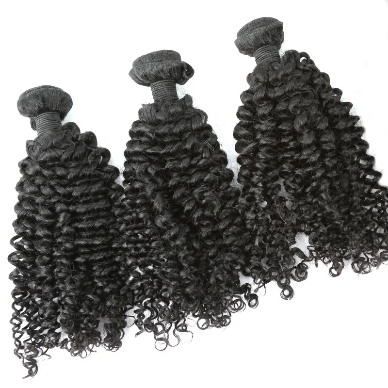 Đôi sợi ngang sản phẩm tóc con người, không bị rối không rụng kinky Curl dài tuổi thọ tóc mở rộng cho phụ nữ da đen