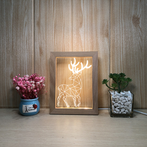 2021 di trasporto del nuovo Creativo di Natale Per Bambini Regali di San Valentino Night Lights per I Bambini di Legno Acrilico <span class=keywords><strong>3D</strong></span> lampada - Product Image 1