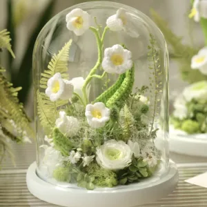 Wholesales מלאכותיים סטרלינג שושן של עמק פרח פלסטיק אמיתי מגע חתונה קישוט שושן של עמק זכוכית