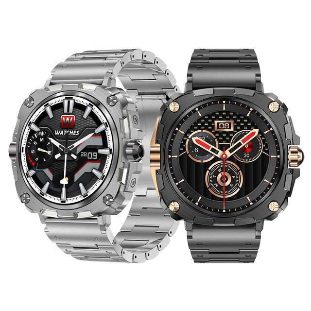 2025 Fashion AK71 Smart Watch 1.43Inch AMOLED BT Calling 400mAh IP68 Health Heart Rate Outdoor Sport Compass Smartwatch for Men