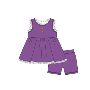 Vestido de Verano para Niña, Modelo GSD4032, Personalizado, con Estampado de Flores a Cuadros, Manga Corta, Transpirable, Largo hasta la Rodilla, Venta al Por Mayor - Product Image 6