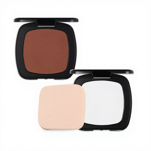 Poudre compacte mate foncée très vendue, logo personnalisé, contrôle du sébum, poudre pressée imperméable, maquillage couvrant, fond de teint - Product Image 1