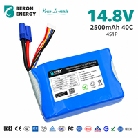 Batterie Li-ion rechargeable 14,8 V 2500 mAh 40C à décharge rapide pour démarreur de voiture OEM ODM UN38.3 CE