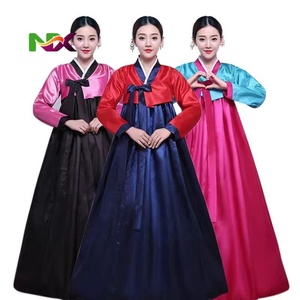Costumes de danse traditionnelle coréenne pour femmes, ensembles de costumes de scène Hanbok, en polyester, style palais ancien - Product Image 5