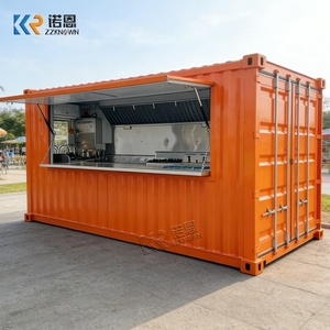 Conteneur mobile pop-up de 20 pieds en acier préfabriqué pour restaurant, magasin, usage extérieur, crème, thé, café, hôtel, maison - Product Image 2